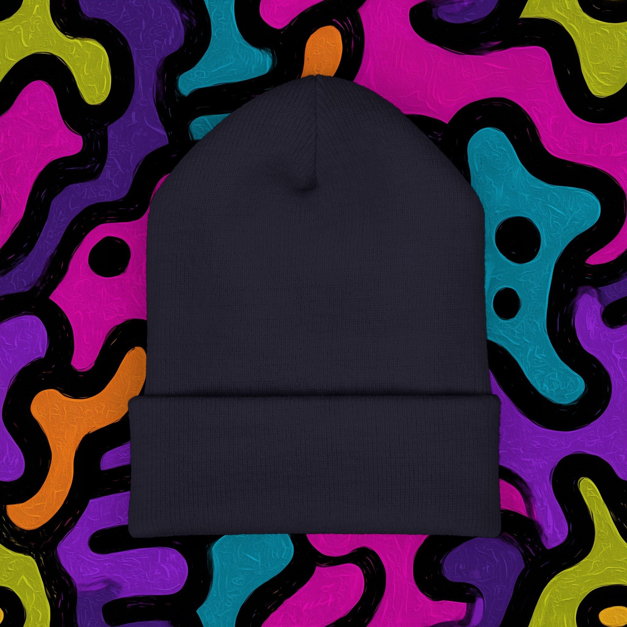 Embroidered 'ABSTRAX' Cuffed Beanie – Streetwear Knit Hat