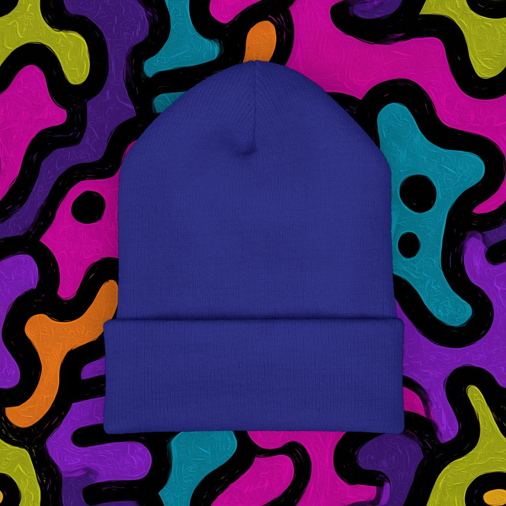 Embroidered 'ABSTRAX' Cuffed Beanie – Streetwear Knit Hat