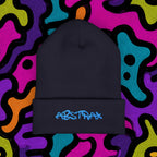 Embroidered 'ABSTRAX' Cuffed Beanie – Streetwear Knit Hat