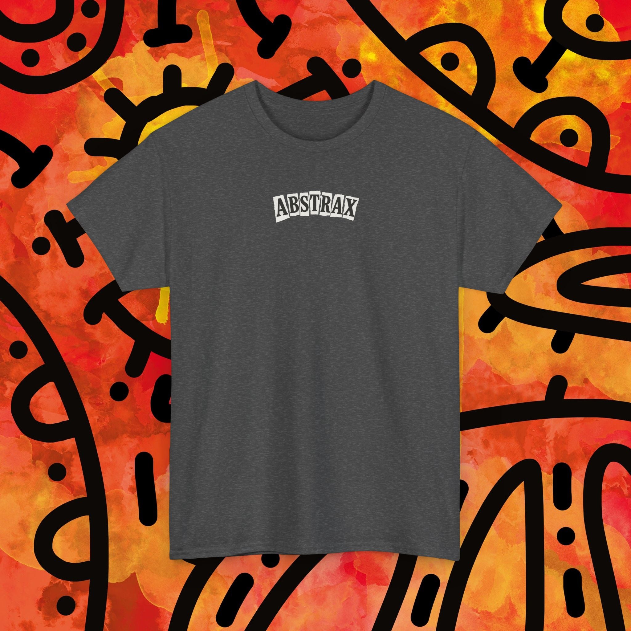 Abstrax Skateboard Tee — Vintage Skate Graphic Black T‑Shirt