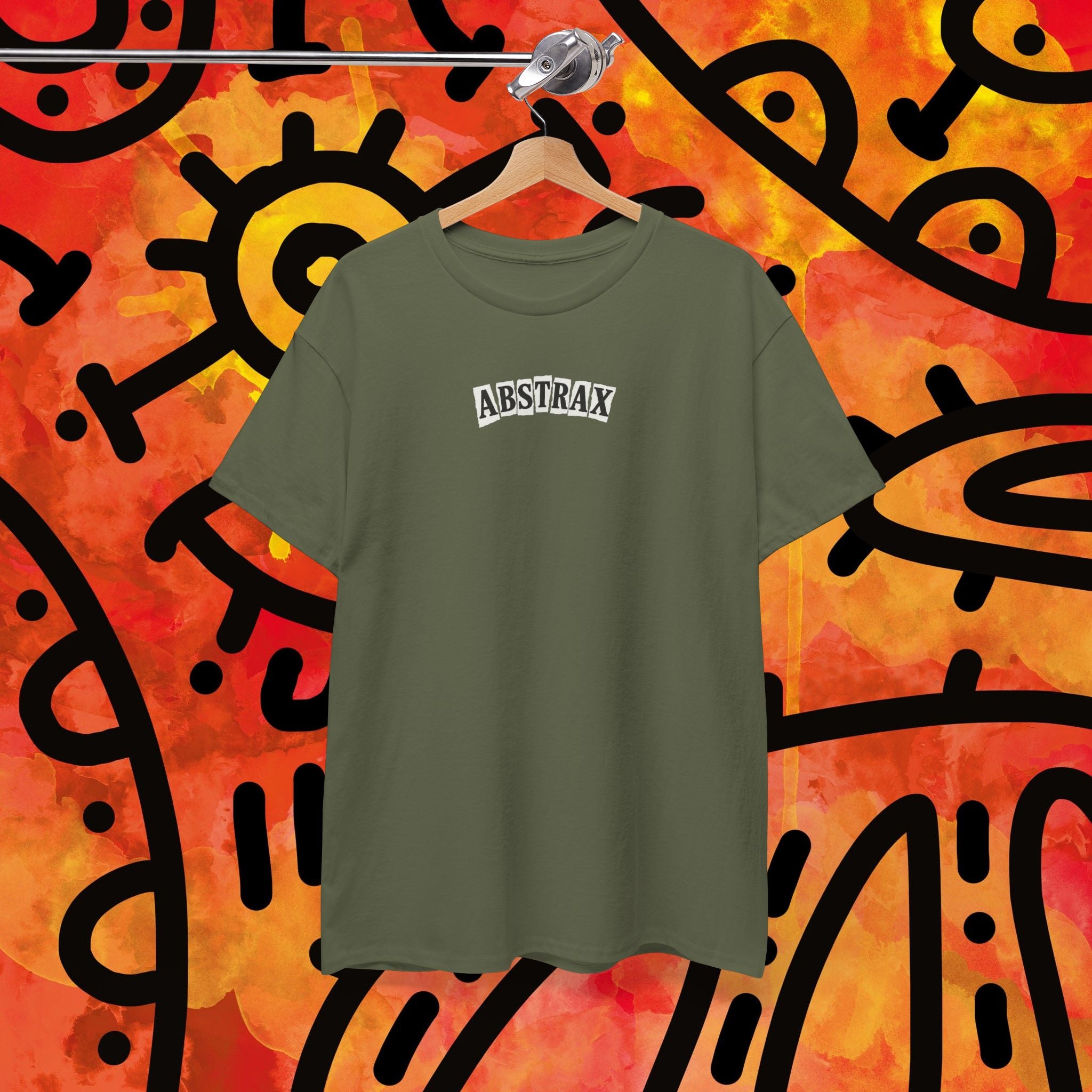 Abstrax Skateboard Tee — Vintage Skate Graphic Black T‑Shirt