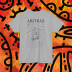 Skateboarder 'ABSTRAX' Graphic Tee — Vintage Newspaper Skate Shirt