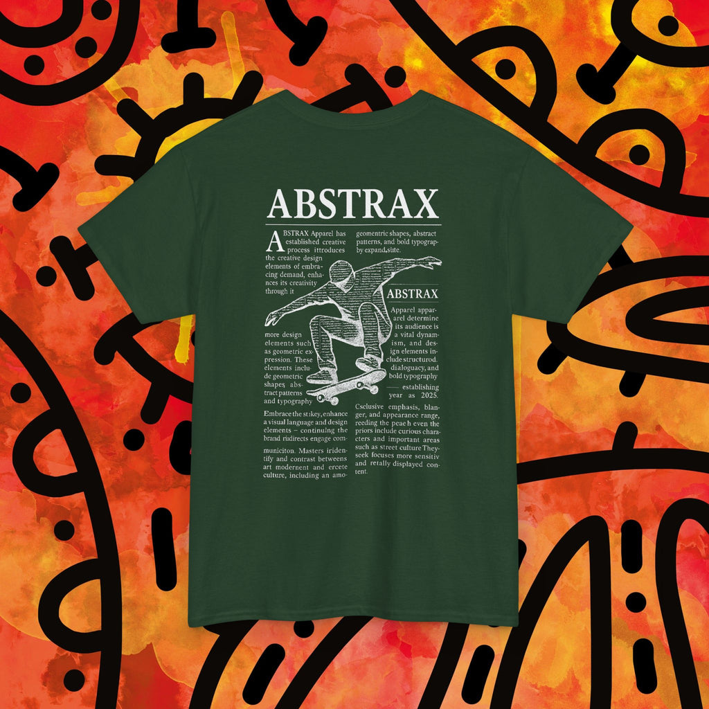 Abstrax Skateboard Tee — Vintage Skate Graphic Black T‑Shirt