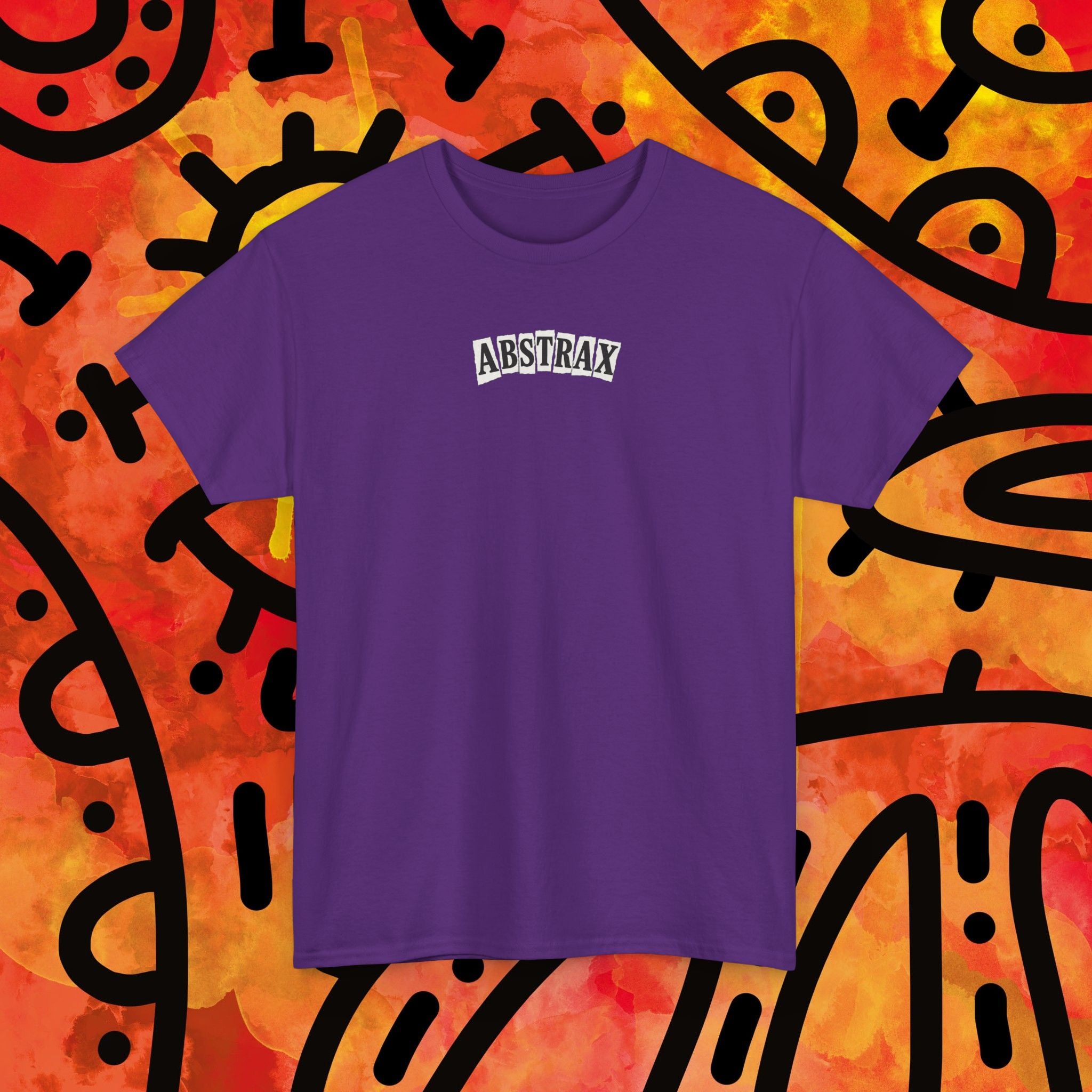 Abstrax Skateboard Tee — Vintage Skate Graphic Black T‑Shirt