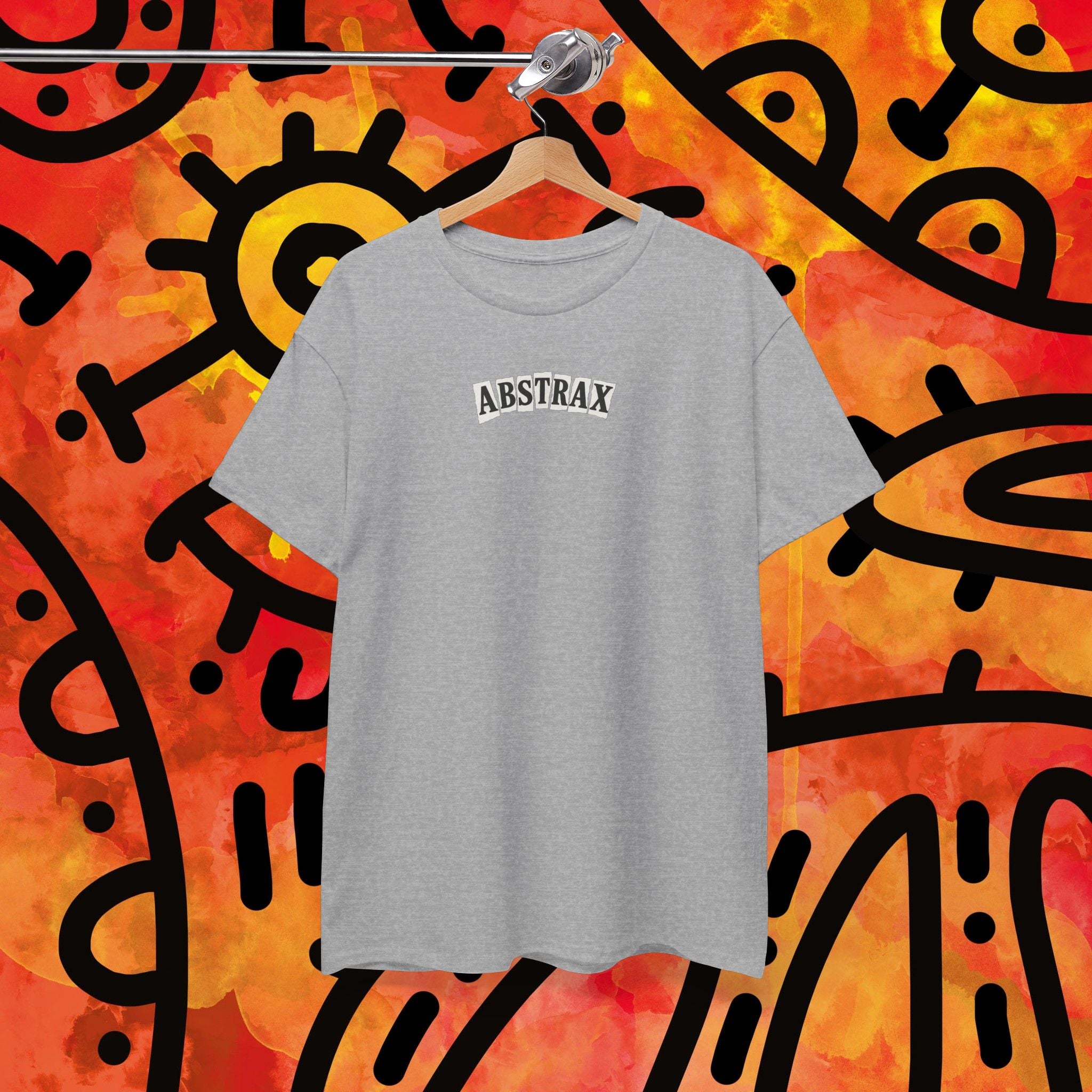 Skateboarder 'ABSTRAX' Graphic Tee — Vintage Newspaper Skate Shirt