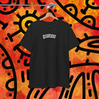 Abstrax Skateboard Tee — Vintage Skate Graphic Black T‑Shirt