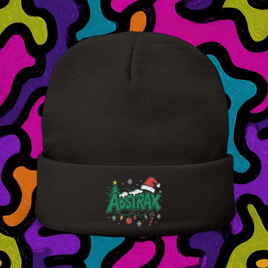 Embroidered 'ABSTRAX' Christmas Knit Beanie