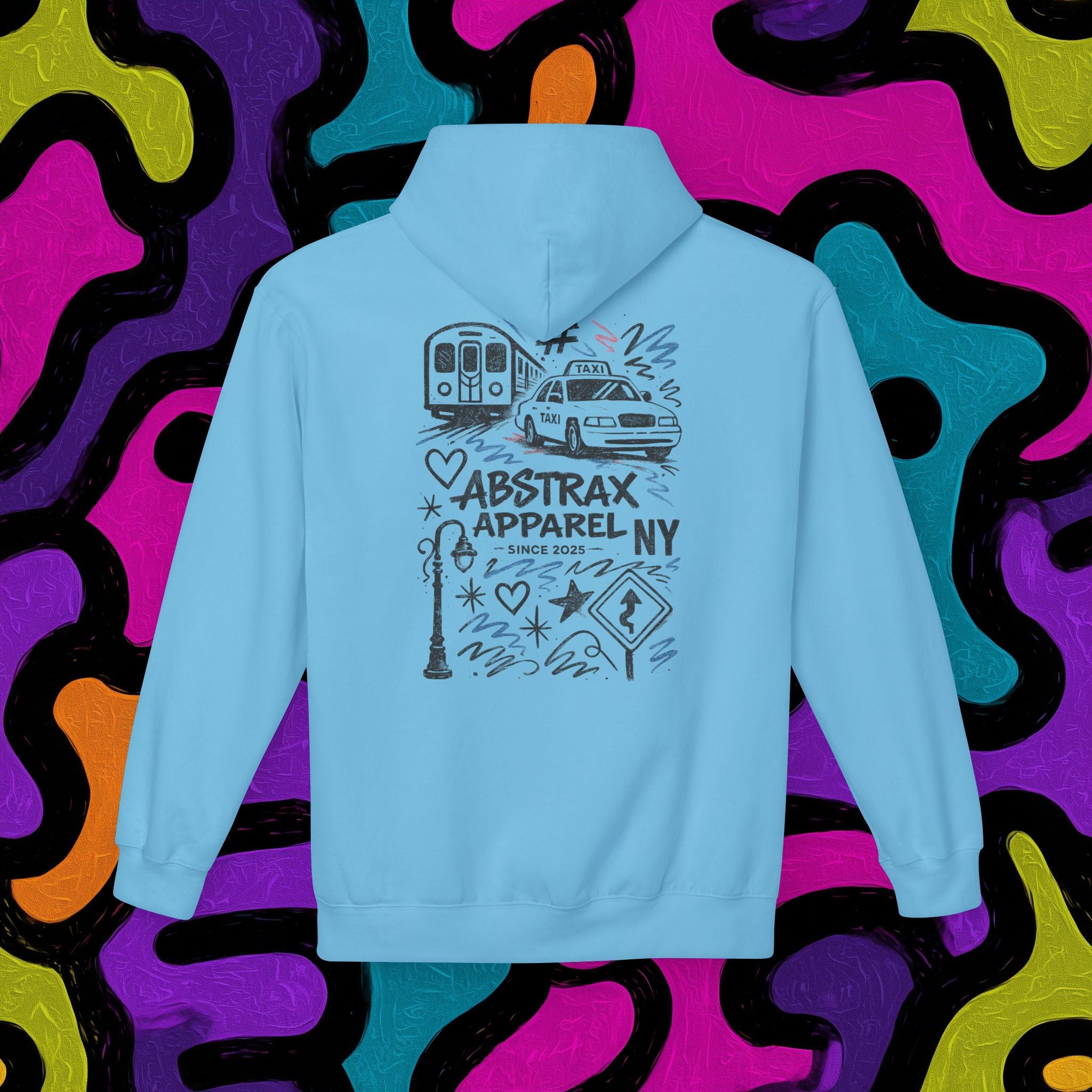 ABSTRAX NY SUBWAY HOODIE (LIGHT)
