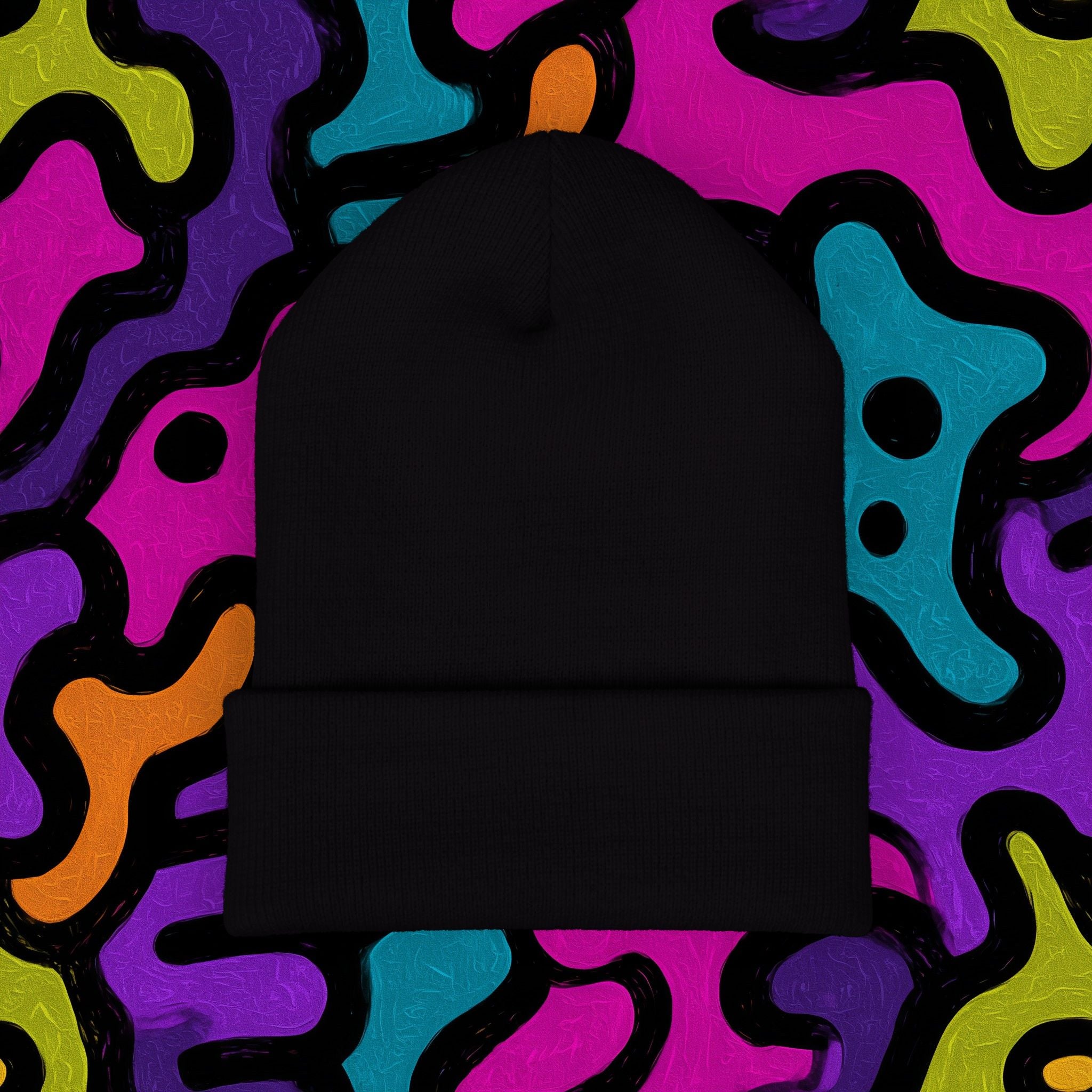 Embroidered 'ABSTRAX' Cuffed Beanie – Streetwear Knit Hat
