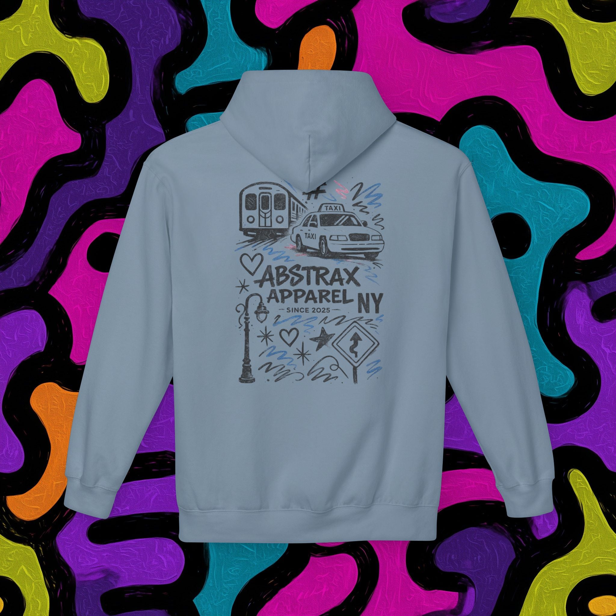 ABSTRAX NY SUBWAY HOODIE (LIGHT)