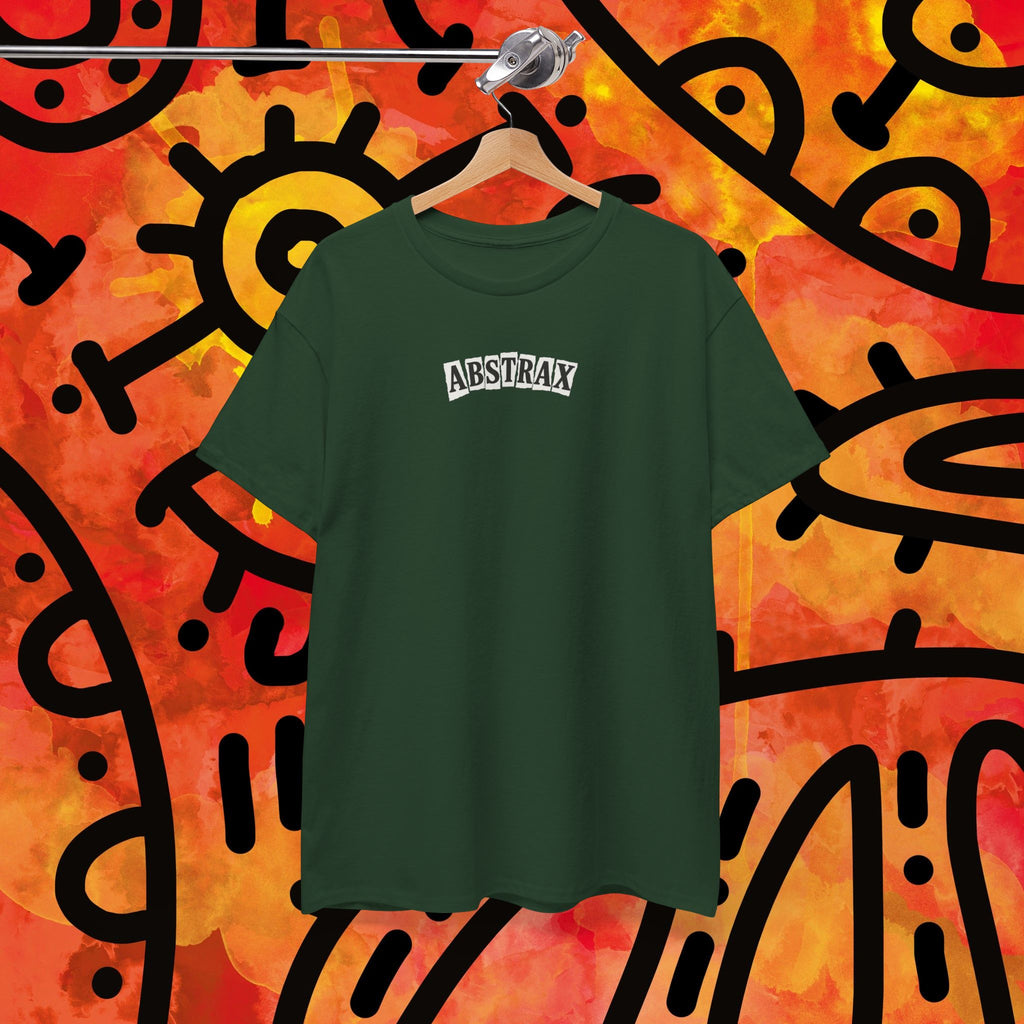 Abstrax Skateboard Tee — Vintage Skate Graphic Black T‑Shirt