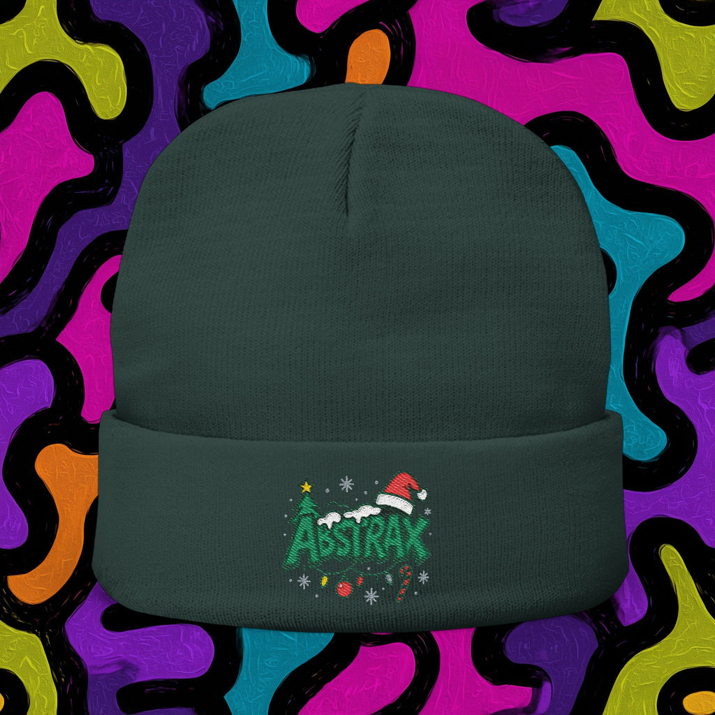 Embroidered 'ABSTRAX' Christmas Knit Beanie