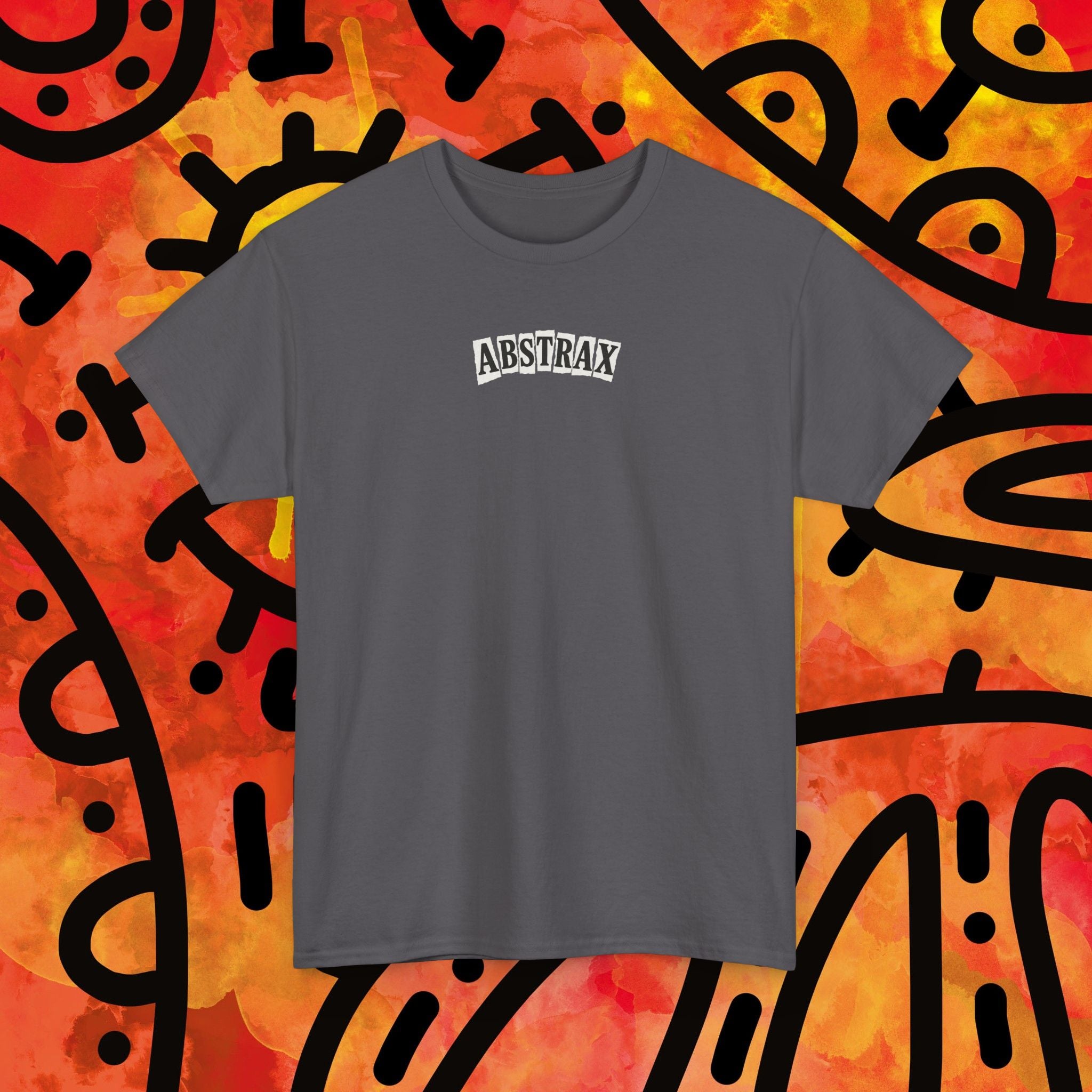 Abstrax Skateboard Tee — Vintage Skate Graphic Black T‑Shirt