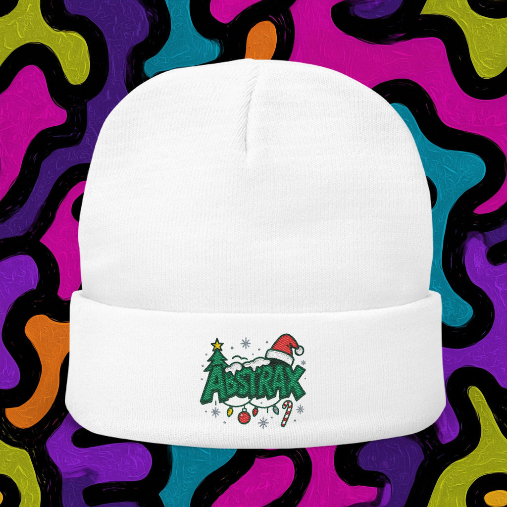 Embroidered 'ABSTRAX' Christmas Knit Beanie