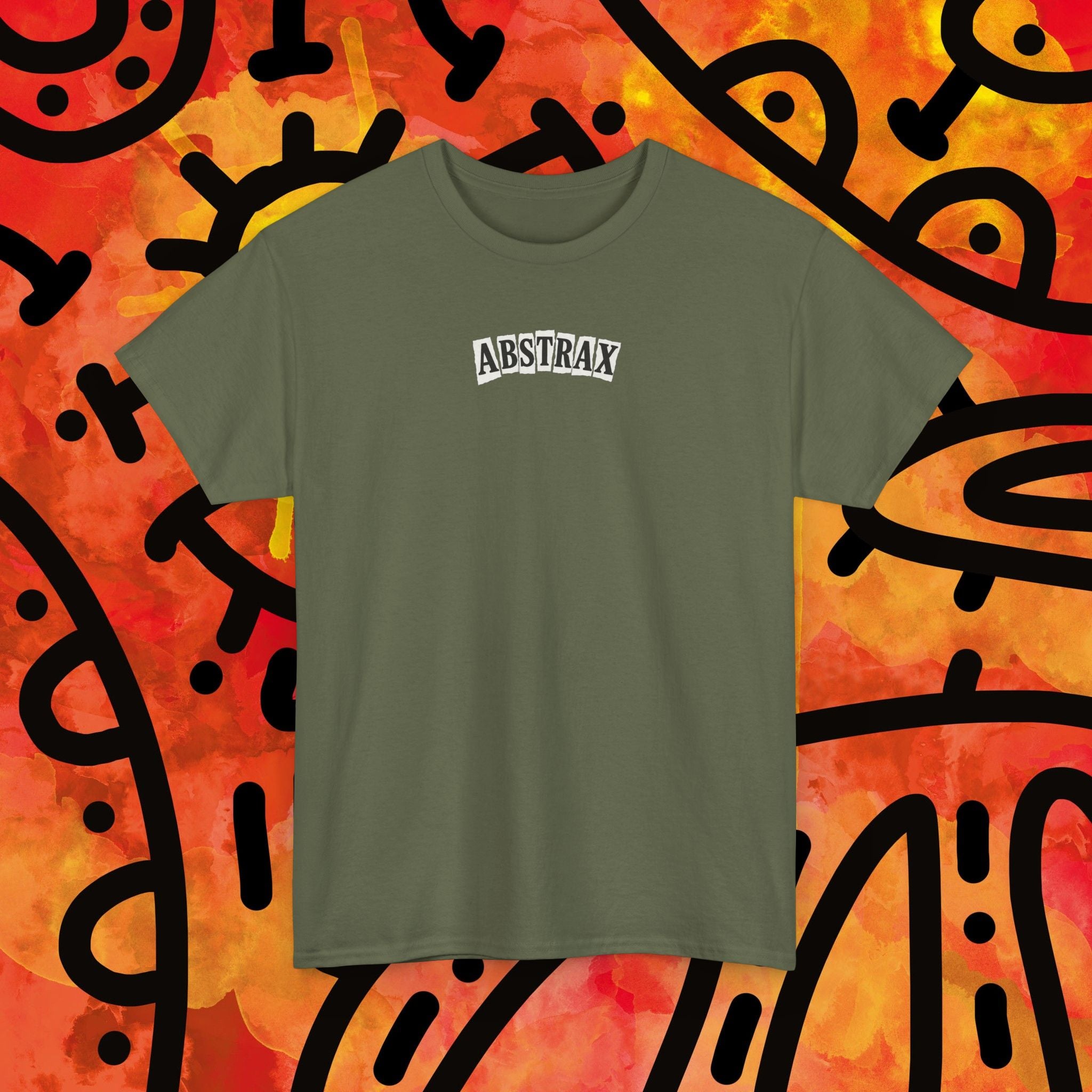 Abstrax Skateboard Tee — Vintage Skate Graphic Black T‑Shirt