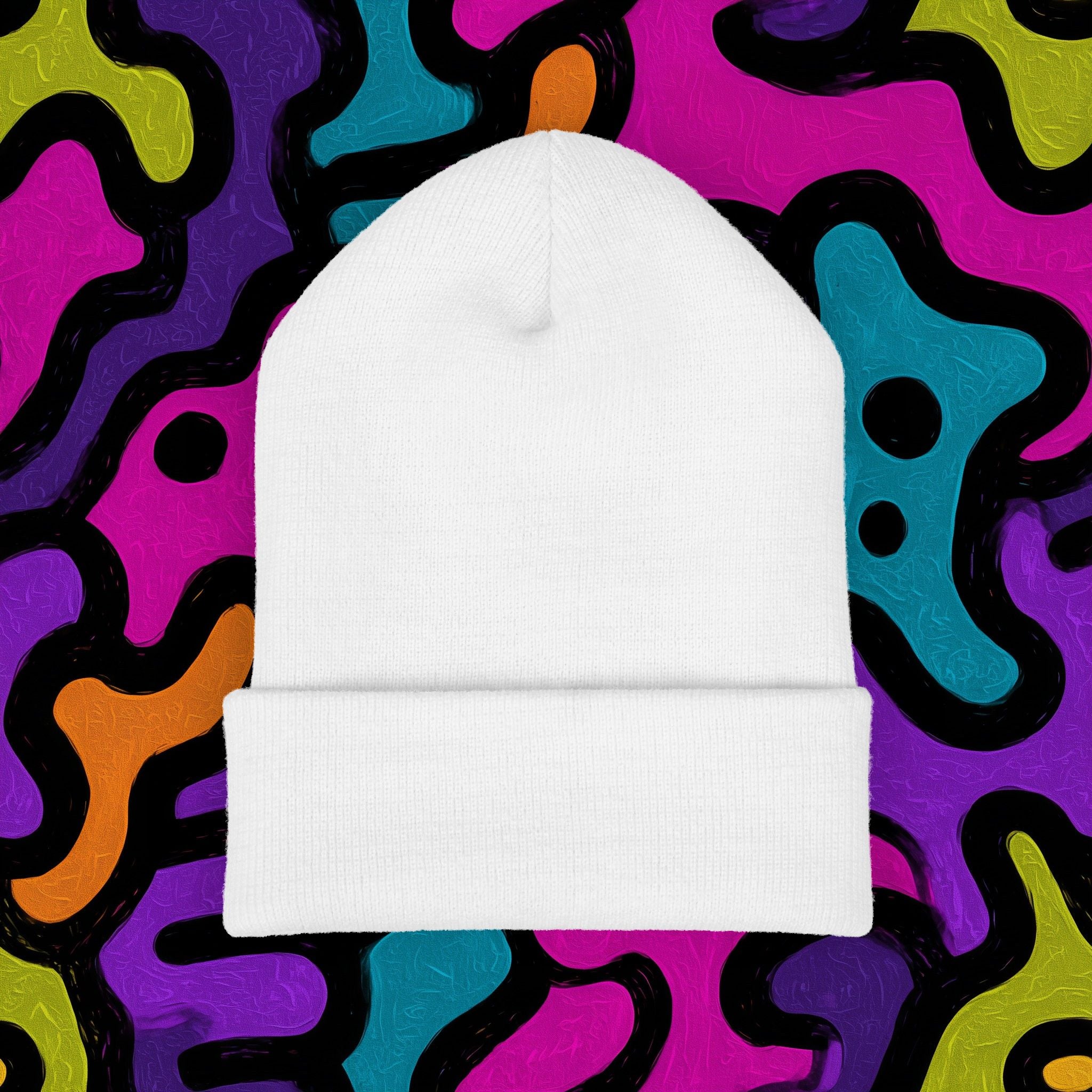Embroidered 'ABSTRAX' Cuffed Beanie – Streetwear Knit Hat