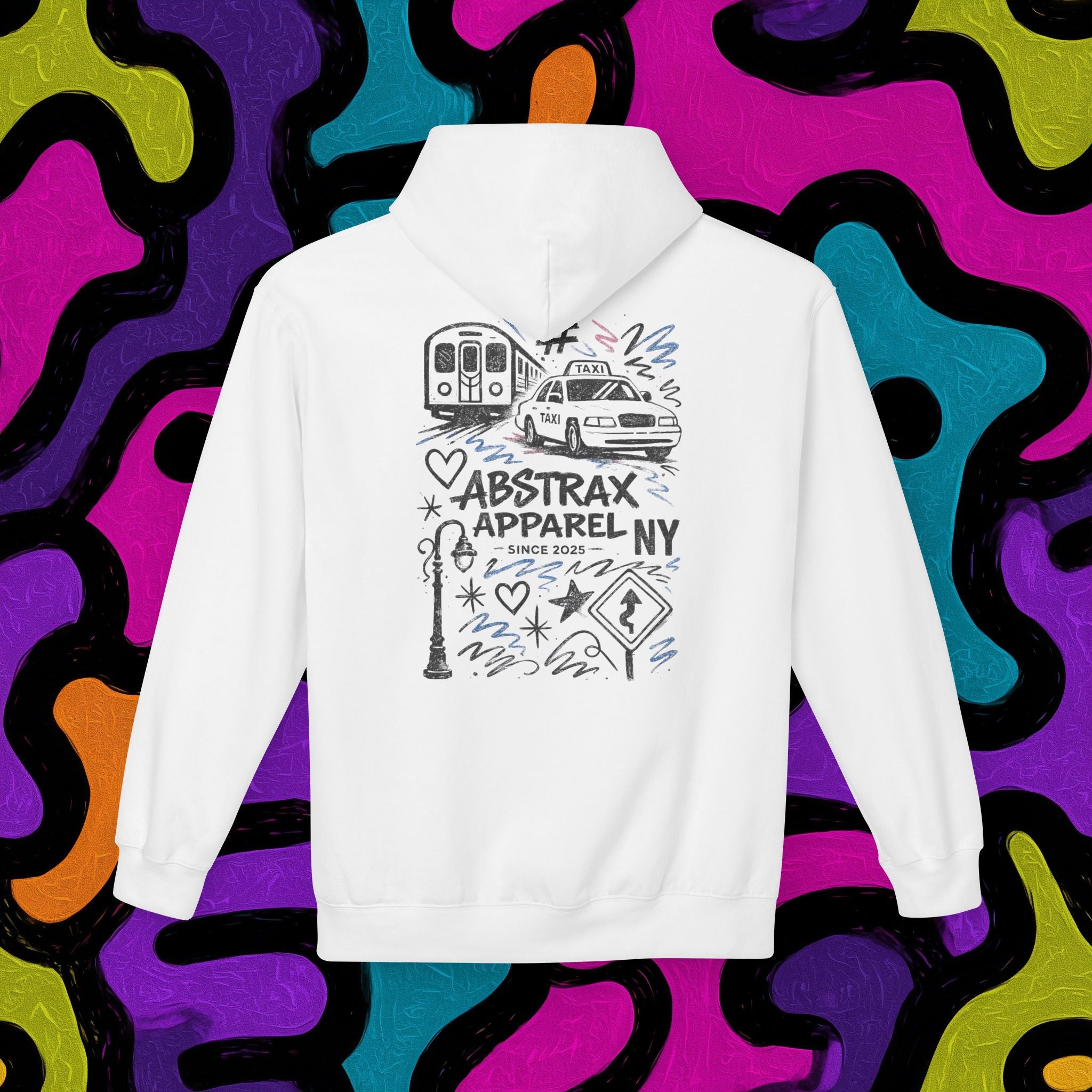 ABSTRAX NY SUBWAY HOODIE (LIGHT)